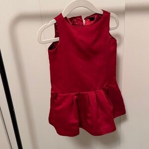 Baby Gap 12~18 Mth Red Satin Drop Waist Dress With Tulle Layers ♥️